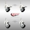 Service Caster 3 Inch 316SS Black Polyurethane 3/8 Inch Threaded Stem Caster Lock Brake, 2PK SS316TSTTL20S314-PPUB-BLK-381615-2S2 - alternate 2